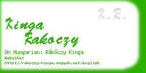 kinga rakoczy business card